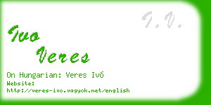 ivo veres business card